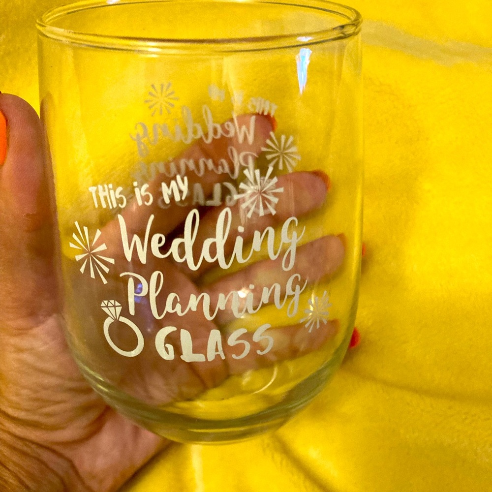 Stemless wine glass for the Bride to Be!